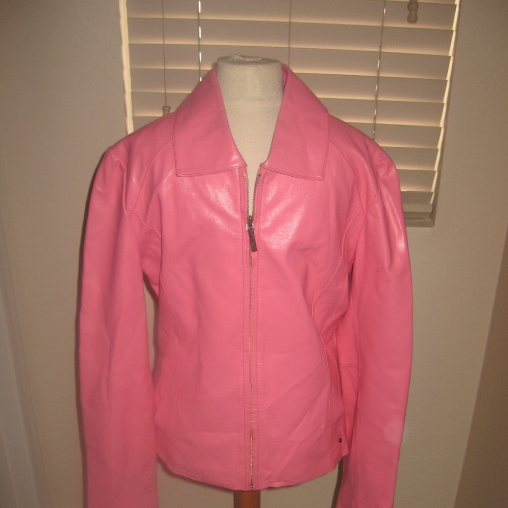 Rivet Pink Women's Leather Jacket - S